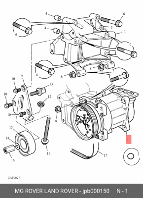 Компрессор, кондиционер JPB000150 MG ROVER LAND ROVER