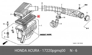 Фильтр воздушный 17220-PGM-Q00 HONDA