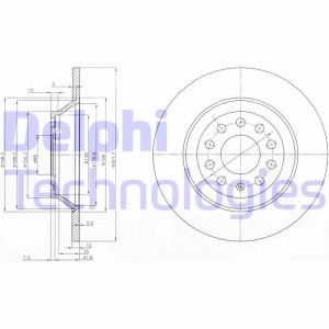 Тормозной диск BG3956 DELPHI
