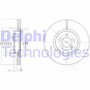 Тормозной диск BG4056 DELPHI
