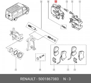 Тормозной суппорт 5001867383 RENAULT