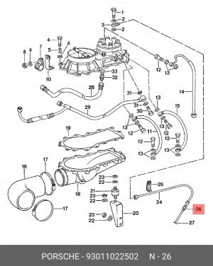 Клапанная форсунка 93011022502 PORSCHE