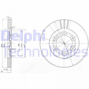 Тормозной диск BG2416 DELPHI