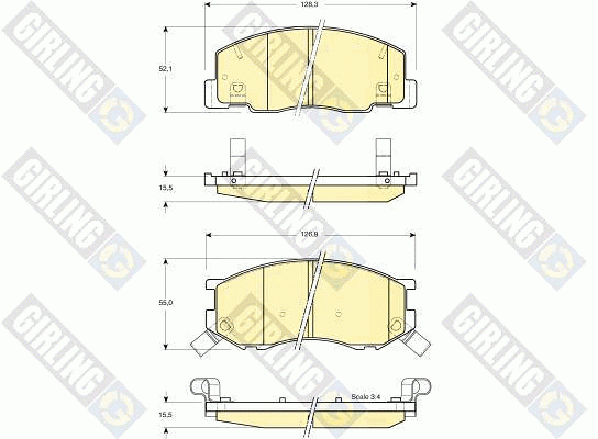 Комплект тормозных колодок, диско 6131579 GIRLING