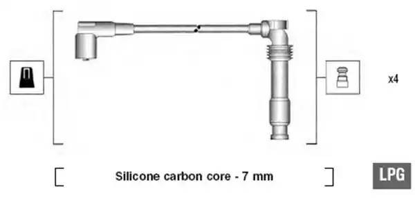 Ккомплект проводов зажигания 941125310683 MAGNETI MARELLI