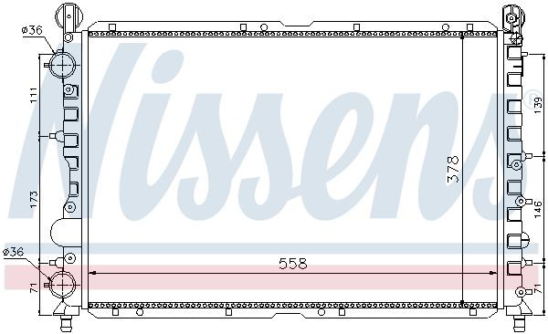 Радиатор, охлаждение двигател 60057 NISSENS