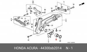 Подшипник ступицы колеса 44300SB2014 HONDA