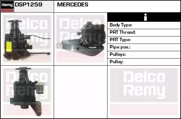 Гидравлический насос, рулевое управление DSP1259 DELCO REMY