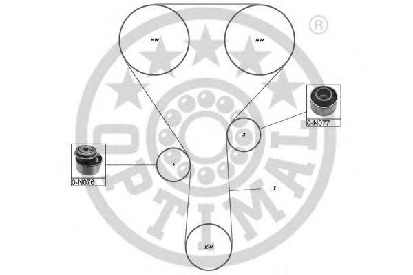 Комплект ремня ГРМ SK-1222 OPTIMAL