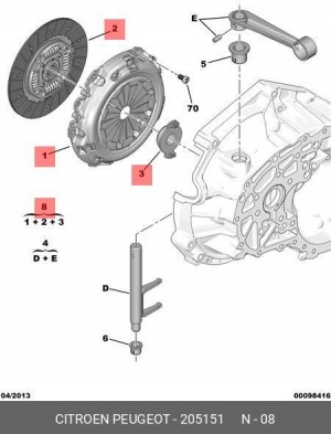 Комплект сцепления 2051 51 CITROEN PEUGEOT