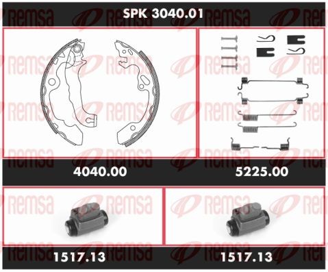 Комплект тормозных колодок SPK304001 REMSA