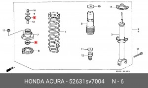 Опора амортизационной стойки 52631SV7004 HONDA
