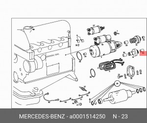 Втулка стартера A 000 151 42 50 MERCEDES BENZ
