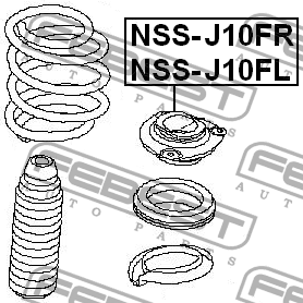 Опора амортизатора подвески NSS-J10FR FEBEST