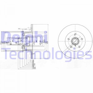 Тормозной диск BG310 DELPHI