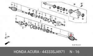 Пыльник ШРУСа 44333SJ4971 HONDA