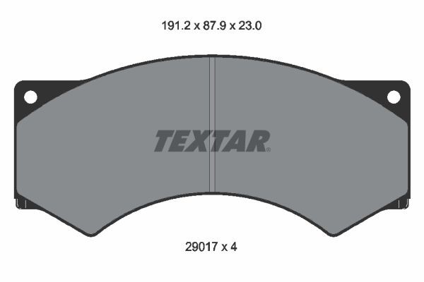 Комплект тормозных колодок, диско 2901703 TEXTAR