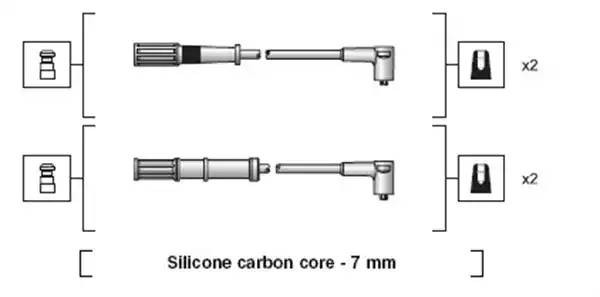 Ккомплект проводов зажигания 941318111161 MAGNETI MARELLI