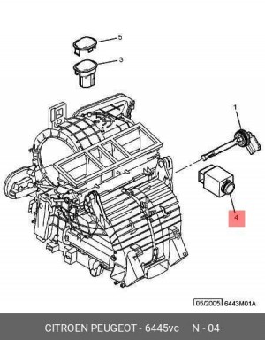 Датчик температуры кондиционера 6445 VC CITROEN PEUGEOT
