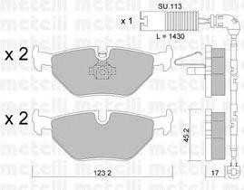 Комплект тормозных колодок, диско 2202610K METELLI