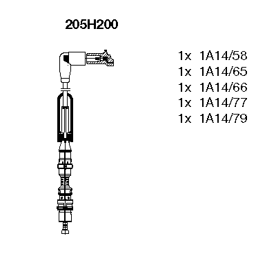 Ккомплект проводов зажигания 205H200 BREMI