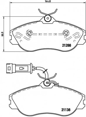 Комплект тормозных колодок, диско P85018 BREMBO