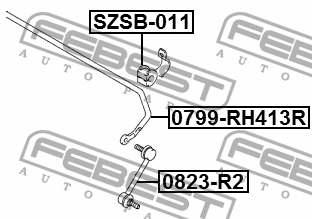Втулка стабилизатора SZSB-011 FEBEST