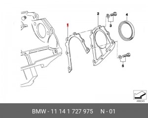 Крышка подшипника, Коленчатый вал 11 14 1 727 975 BMW