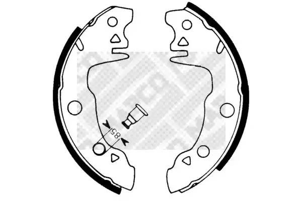 Комплект тормозных колодок 8118 MAPCO