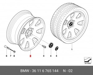 Диск колеса 36 11 6 765 144 BMW
