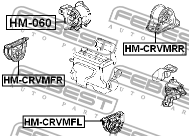 Подушка двигателя HM-CRVMFR FEBEST