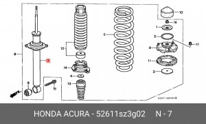 Амортизатор подвески 52611SZ3G02 HONDA