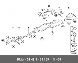 Теплоизоляция 51 48 3 425 159 BMW