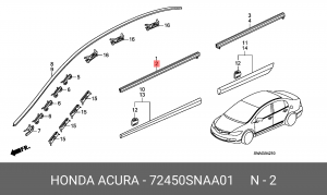 Молдинг двери 72450SNAA01 HONDA