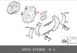 Колесный тормозной цилиндр 8193800 IVECO