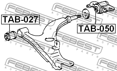 Сайлентблок рычага подвески TAB-050 FEBEST