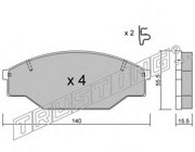 Комплект тормозных колодок, диско 236.0 TRUSTING