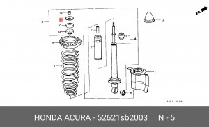 Опора амортизационной стойки 52621SB2003 HONDA