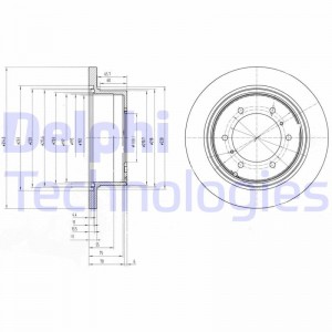 Тормозной диск BG3105 DELPHI