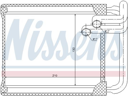 Теплообменник, отопление салона 77632 NISSENS