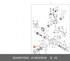 Полуось моста 4136005600 SSANG YONG