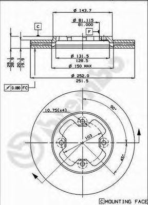 Тормозной диск 09.4921.10 BREMBO