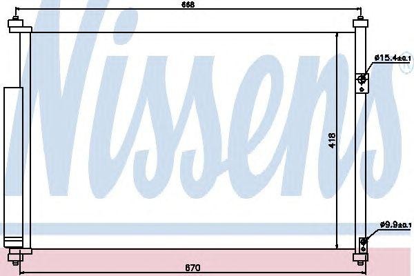 Конденсатор, кондиционер 940012 NISSENS