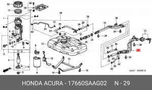 Деталь 17660SAAG02 HONDA