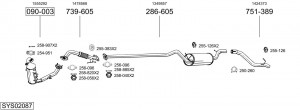 Глушитель выхлопных газов конечный 229605 BOSAL