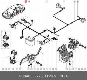 Датчик, частота вращения колеса 7700417969 RENAULT