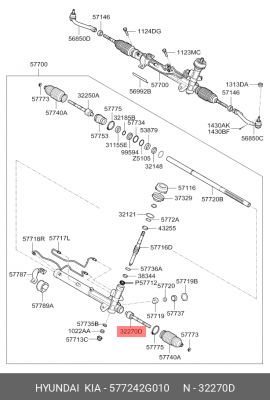 Тяга рулевая 577242G010 HYUNDAI KIA
