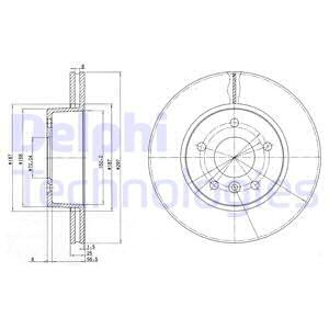 Тормозной диск BG2860 DELPHI