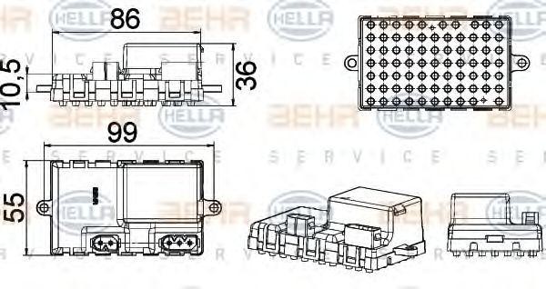 Блок управления, отопление / вентиляция 5HL 351 321-211 HELLA