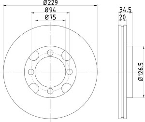 Тормозной диск MDC661 MINTEX
